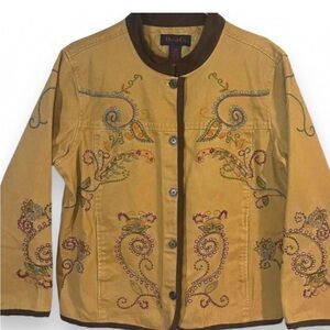 Denim&Co Embroidered Barn Jacket
